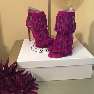STEVE MADDEN, Fringly Purple Suede high heels